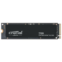 Crucial T705 4TB PCIe Gen5 NVMe M.2 SSD - Up to 14,100 MB/s - Game Ready - Internal Solid State Drive (PC) - +1mo Adobe CC - CT4000T705SSD3 (4TB, T705 Without Heatsink)