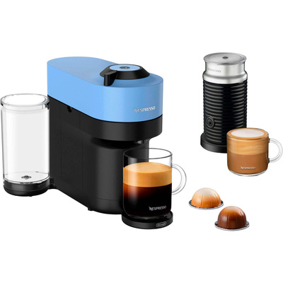 Nespresso - Vertuo Pop+ Coffee and Espresso Maker by De'Longhi with Milk Frother - Pacific Blue