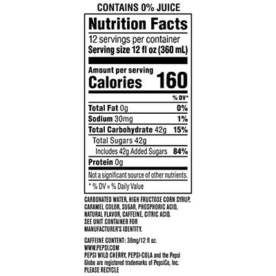 Pepsi Cola Soda, Wild Cherry, 12 Fl Oz Cans (Pack of 12) (Wild Cherry, 12 Fl Oz (Pack of 12))