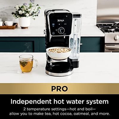 Ninja Hot and Iced Coffee Maker, Single Serve Coffee Maker and Drip Coffee Machine, DualBrew Pro Specialty 12-Cup with K-Cup Combo, Includes Permanent Filter, CFP307 (Frother + Permanent Filter)