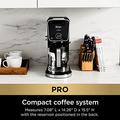 Ninja Hot and Iced Coffee Maker, Single Serve Coffee Maker and Drip Coffee Machine, DualBrew Pro Specialty 12-Cup with K-Cup Combo, Includes Permanent Filter, CFP307 (Frother + Permanent Filter)