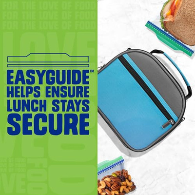 Ziploc XL Sandwich and Snack Bags with EasyGuide Texture, Plastic Storage Bags with Grip 'n Seal Technology, 30 Bags Total (30 Count)