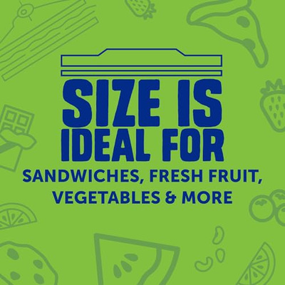Ziploc XL Sandwich and Snack Bags with EasyGuide Texture, Plastic Storage Bags with Grip 'n Seal Technology, 30 Bags Total (30 Count)
