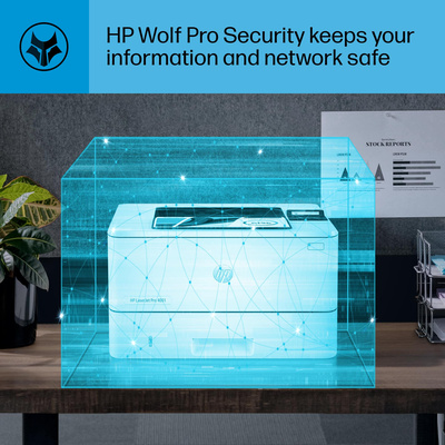 HP - LaserJet Pro 4001dw Wireless Black-and- Laser Printer - White