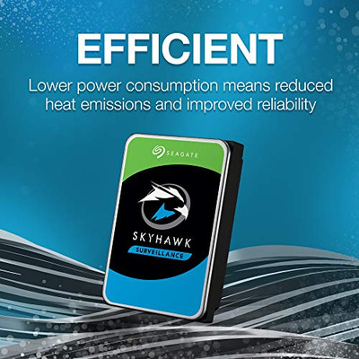 Seagate Skyhawk 4TB Video Internal Hard Drive HDD – 3.5 Inch SATA 6Gb/s 64MB Cache for DVR NVR Security Camera System with Drive Health Management and in-House Rescue Services (ST4000VXZ16/016) (SkyHawk, 4TB, SURVEILLANCE)