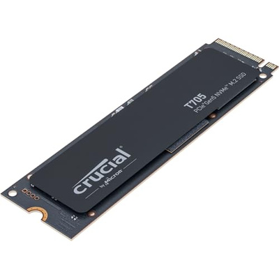 Crucial T705 2TB PCIe Gen5 NVMe M.2 SSD - Up to 14,500 MB/s - Game Ready - Internal Solid State Drive (PC) - +1mo Adobe CC - CT2000T705SSD3 (2TB, T705 Without Heatsink)