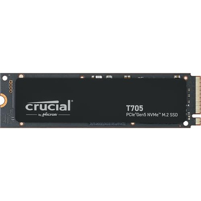 Crucial T705 2TB PCIe Gen5 NVMe M.2 SSD - Up to 14,500 MB/s - Game Ready - Internal Solid State Drive (PC) - +1mo Adobe CC - CT2000T705SSD3 (2TB, T705 Without Heatsink)