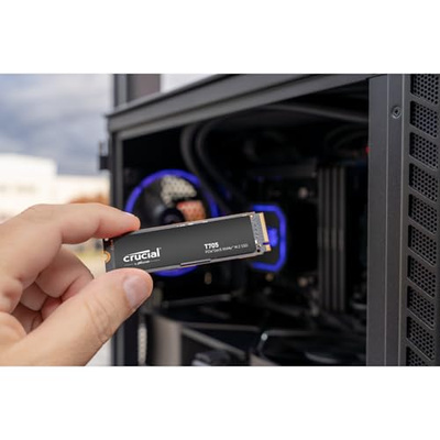 Crucial T705 2TB PCIe Gen5 NVMe M.2 SSD - Up to 14,500 MB/s - Game Ready - Internal Solid State Drive (PC) - +1mo Adobe CC - CT2000T705SSD3 (2TB, T705 Without Heatsink)