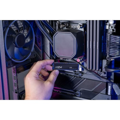 Crucial T705 2TB PCIe Gen5 NVMe M.2 SSD - Up to 14,500 MB/s - Game Ready - Internal Solid State Drive (PC) - +1mo Adobe CC - CT2000T705SSD3 (2TB, T705 Without Heatsink)