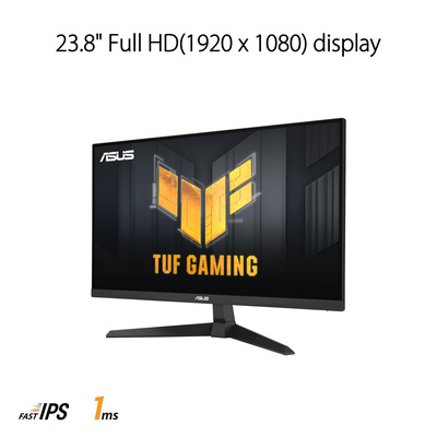 ASUS - TUF Gaming 24" FHD IPS 180Hz 1ms Gaming Monitor with FreeSync Premium (DisplayPort, HDMI) - Black