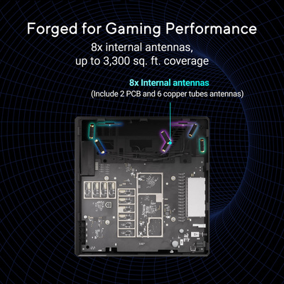 ASUS - ROG Strix GS-BE18000 Tri-Band Wi-Fi 7 Gaming Router - Black