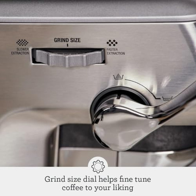 Breville Barista Express Impress Espresso Machine BES876BTR, Black Truffle (Black Truffle)