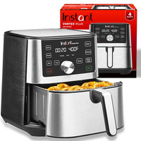 Instant Pot 4QT Vortex Plus 6-in-1 Mini Air Fryer, Custom Program Options, Crisps, Broils, Roasts, Dehydrates, Bakes, Reheats, 100+ In-App Recipes, Stainless Steel,4 Quarts (Stainless Steel)
