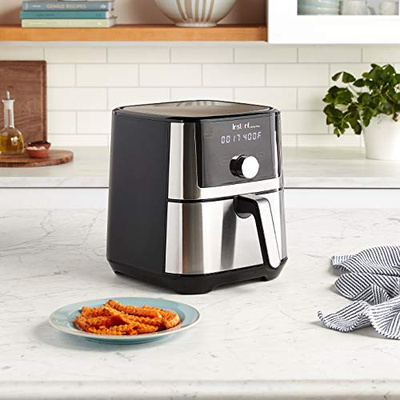 Instant Pot 4QT Vortex Plus 6-in-1 Mini Air Fryer, Custom Program Options, Crisps, Broils, Roasts, Dehydrates, Bakes, Reheats, 100+ In-App Recipes, Stainless Steel,4 Quarts (Stainless Steel)