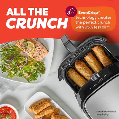 Instant Pot 4QT Vortex Plus 6-in-1 Mini Air Fryer, Custom Program Options, Crisps, Broils, Roasts, Dehydrates, Bakes, Reheats, 100+ In-App Recipes, Stainless Steel,4 Quarts (Stainless Steel)