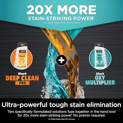 Shark StainStriker Portable Carpet, Upholstery & Area Rug Cleaner with Pet Mess Tool, Stain & Odor Remover, Perfect for Car Interiors, Includes 3 Cleaning Tools & Cleaning Solution, White, PX201 (StainStriker)