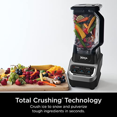 Ninja Professional Blender 1000W, Total Crushing Technology- Smoothies, Ice Crushing & Frozen Fruit, Full-Size Countertop Blender, 72-oz. Pitcher, Black & Grey, BL610 (Generation 2 (1000 Watts))