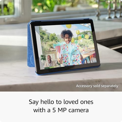 Amazon Fire HD 10 tablet (newest model) built for relaxation, 10.1" vibrant Full HD screen, octa-core processor, 3 GB RAM, 32 GB, Lilac (32 GB, With Lockscreen Ads, Lilac, Amazon Fire HD 10)