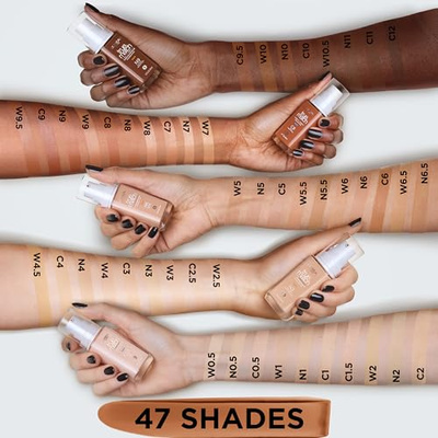L'Oreal Paris True Match Super-Blendable Foundation, Medium Coverage Liquid Foundation Makeup, W5, Medium, 1 Fl Oz (1 Fl Oz (Pack of 1), W5, Medium)