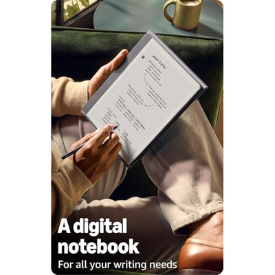Amazon Kindle Scribe (32GB) - Your notes, documents and books, all in one place. With built-in AI notebook summarization. Includes Premium Pen - Tungsten (32 GB, Tungsten, Without Kindle Unlimited)