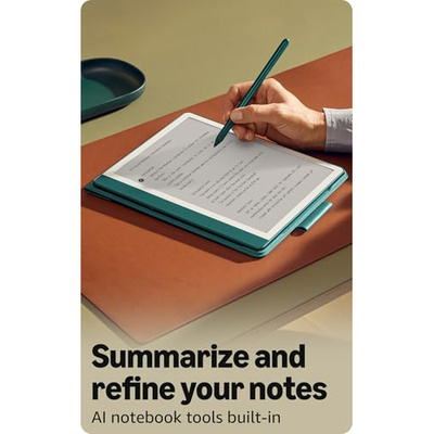 Amazon Kindle Scribe (32GB) - Your notes, documents and books, all in one place. With built-in AI notebook summarization. Includes Premium Pen - Tungsten (32 GB, Tungsten, Without Kindle Unlimited)