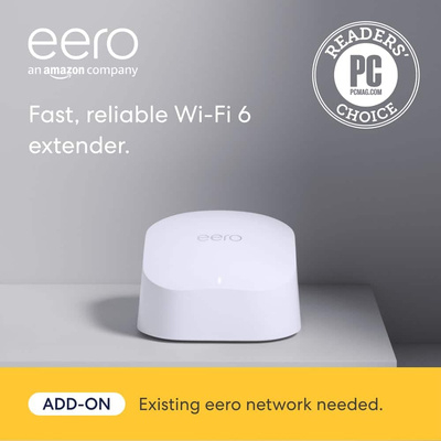 eero - 6 Dual-band Mesh Wi-Fi 6 Extender (1-pack) (Add-on Only) - White