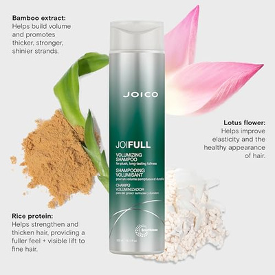 Joico JoiFULL Volumizing Shampoo | For Fine, Thin Hair | Add Instant Body | Long-Lasting Fullness | For Thicker Bouncier Hair | Boost Shine | With Lotus Flower & Bamboo Extract (10.1 Fl Oz (Pack of 1))