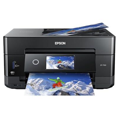 Epson Expression Premium XP-7100 Wireless Color Photo Printer with ADF, Scanner and Copier, Black, Small (XP-7100)