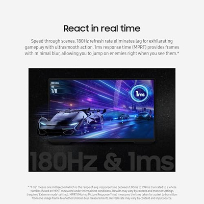 Samsung 27-Inch Odyssey G3 (G30D) Series FHD Gaming Monitor, 1ms, 180Hz, AMD FreeSync, Adjustable Stand, Black Equalizer, Virtual Aim Point, Eye Saver Mode, Flicker-Free, LS27DG302ENXZA (27-inch)