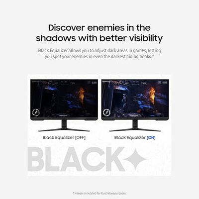 Samsung 27-Inch Odyssey G3 (G30D) Series FHD Gaming Monitor, 1ms, 180Hz, AMD FreeSync, Adjustable Stand, Black Equalizer, Virtual Aim Point, Eye Saver Mode, Flicker-Free, LS27DG302ENXZA (27-inch)