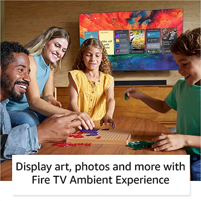 Amazon Fire TV 55" Omni QLED Series 4K UHD smart TV, Dolby Vision IQ, Fire TV Ambient Experience, local dimming, hands-free with Alexa (55-inch, TV only)