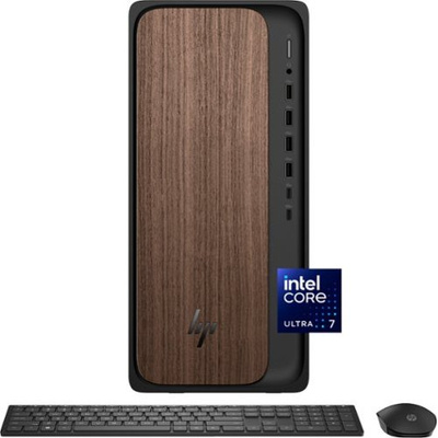 HP - OmniDesk Desktop - Intel Core Ultra 7 - 16GB DDR5 Memory - 1TB SSD - Dark Wood