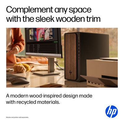 HP - OmniDesk Desktop - Intel Core Ultra 7 - 16GB DDR5 Memory - 1TB SSD - Dark Wood
