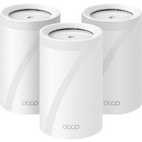 TP-Link - Deco BE65 Pro BE11000 Whole Home Tri-Band Wi-Fi 7 Mesh Router System with two 5-Gig Ports (3-pack) - White