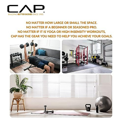 CAP Barbell Black Cast Iron Kettlebell Single or Set | 10-80 Lbs (35 LBS Set | 15 + 20 LB)