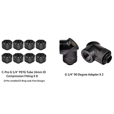 Thermaltake Pacific CL360 Max D5c Res/Pump 16.8 Million Color RGB (Alexa, Razer Chroma) Software Enabled Copper Radiator PETG Hard Tube Water Cooling Kit CL-W259-CU00SW-A (Hard Tube, 360mm Radiator MAX)