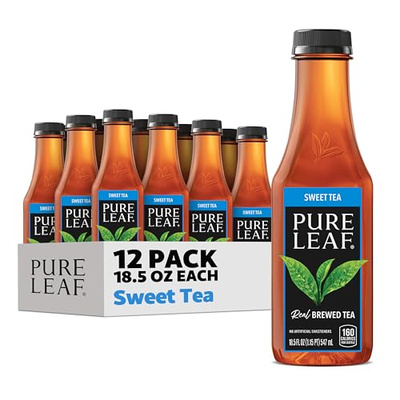 Pure Leaf Iced Tea, Sweet Tea, Real Brewed Tea, 18.5 Fl Oz Bottles (Pack of 12) (Sweet Tea, 18.5 Fl Oz (Pack of 12))