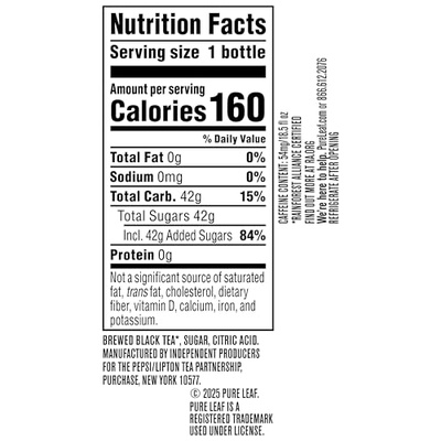 Pure Leaf Iced Tea, Sweet Tea, Real Brewed Tea, 18.5 Fl Oz Bottles (Pack of 12) (Sweet Tea, 18.5 Fl Oz (Pack of 12))