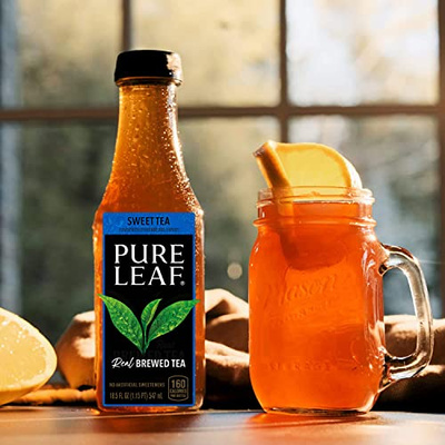 Pure Leaf Iced Tea, Sweet Tea, Real Brewed Tea, 18.5 Fl Oz Bottles (Pack of 12) (Sweet Tea, 18.5 Fl Oz (Pack of 12))