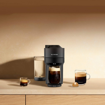 Nespresso - Vertuo Pop+ Coffee and Espresso Maker by De'Longhi with Milk Frother - Liquorice Black