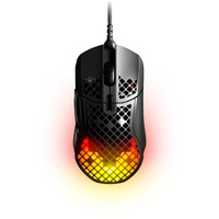 SteelSeries - Aerox 5 Ultra Lightweight Honeycomb Water Resistant Wired RGB Optical Gaming Mouse With 9 Programmable Buttons - Wired - Black