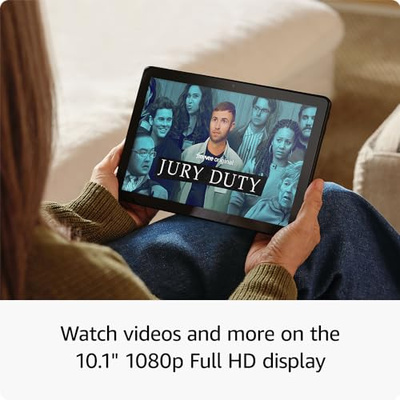 Amazon Fire HD 10 tablet (newest model) built for relaxation, 10.1" vibrant Full HD screen, octa-core processor, 3 GB RAM, 64 GB, Black (64 GB, With Lockscreen Ads, Black, Amazon Fire HD 10)