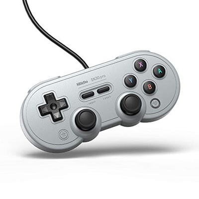 8Bitdo Sn30 Pro USB Wired Gamepad for Switch, Windows & Raspberry Pi(Gray Edition) (Gray Edition, Gamepad)