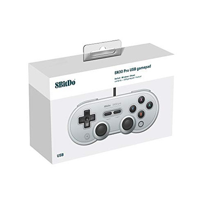 8Bitdo Sn30 Pro USB Wired Gamepad for Switch, Windows & Raspberry Pi(Gray Edition) (Gray Edition, Gamepad)