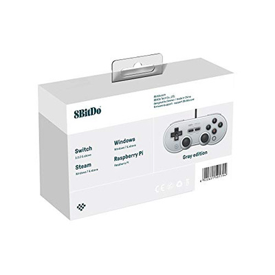 8Bitdo Sn30 Pro USB Wired Gamepad for Switch, Windows & Raspberry Pi(Gray Edition) (Gray Edition, Gamepad)