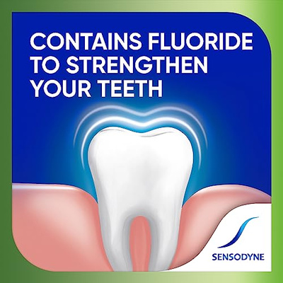 Sensodyne Fresh Mint Sensitive Toothpaste, ADA Accepted Toothpaste for Cavity Prevention and Sensitive Teeth Treatment - 4 Ounces (Pack of 2) (Fresh Mint)