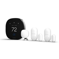 ecobee Smart Thermostat Premium with Siri and Alexa and Built in Air Quality Monitor and Smart Sensor with SmartSensor for Doors and Windows 2-Pack, White (Thermostat + Door & Window Sensors)