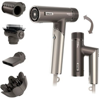Shark - SpeedStyle Pro FLEX Professional Performance High-Velocity Hair Dryer System - Metallic Gray