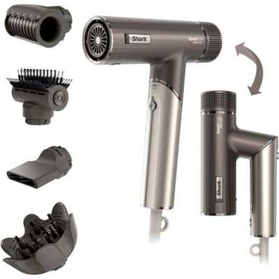 Shark - SpeedStyle Pro FLEX Professional Performance High-Velocity Hair Dryer System - Metallic Gray