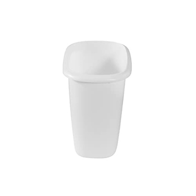 Rubbermaid Vanity Trash Can/Wastebasket 1.5-Gallons/6-Quarts White for Under Counter/Kitchen/Office/Bedroom/Bathroom